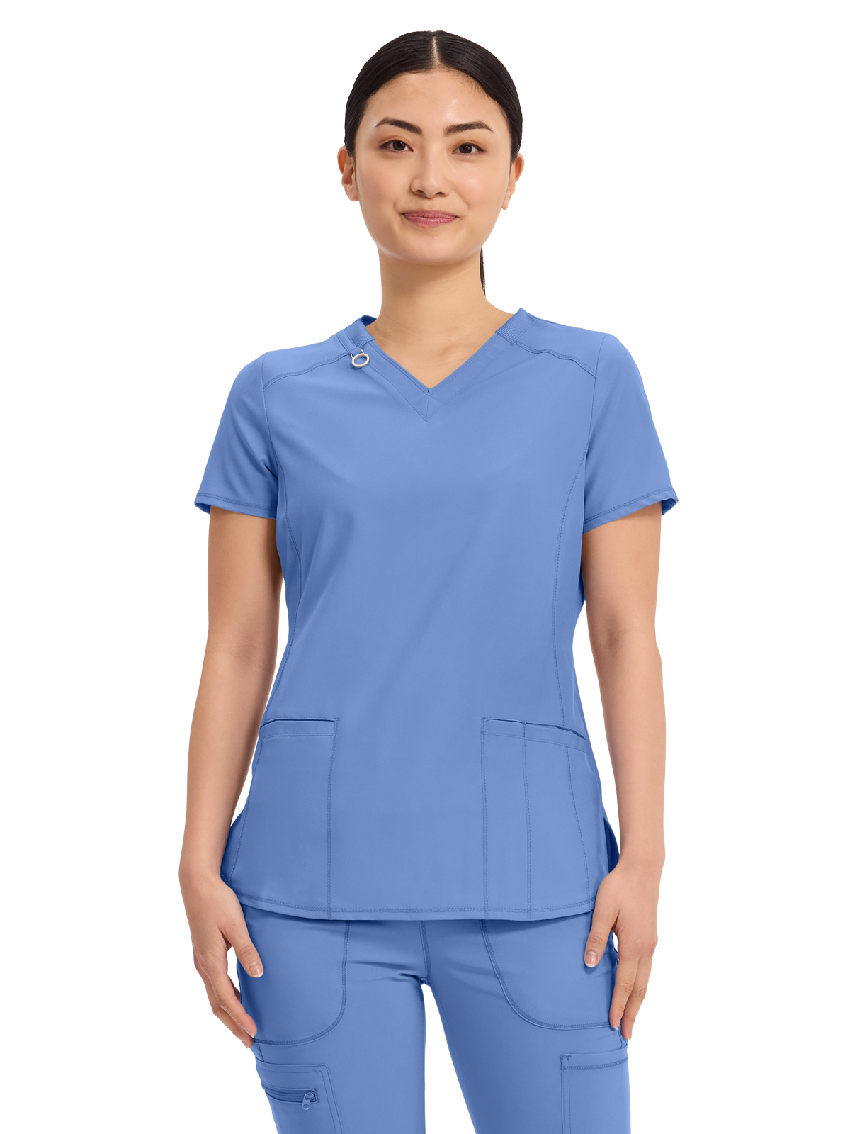 Infinity - Women's 2 Pocket Princess Seams V-Neck Top 46