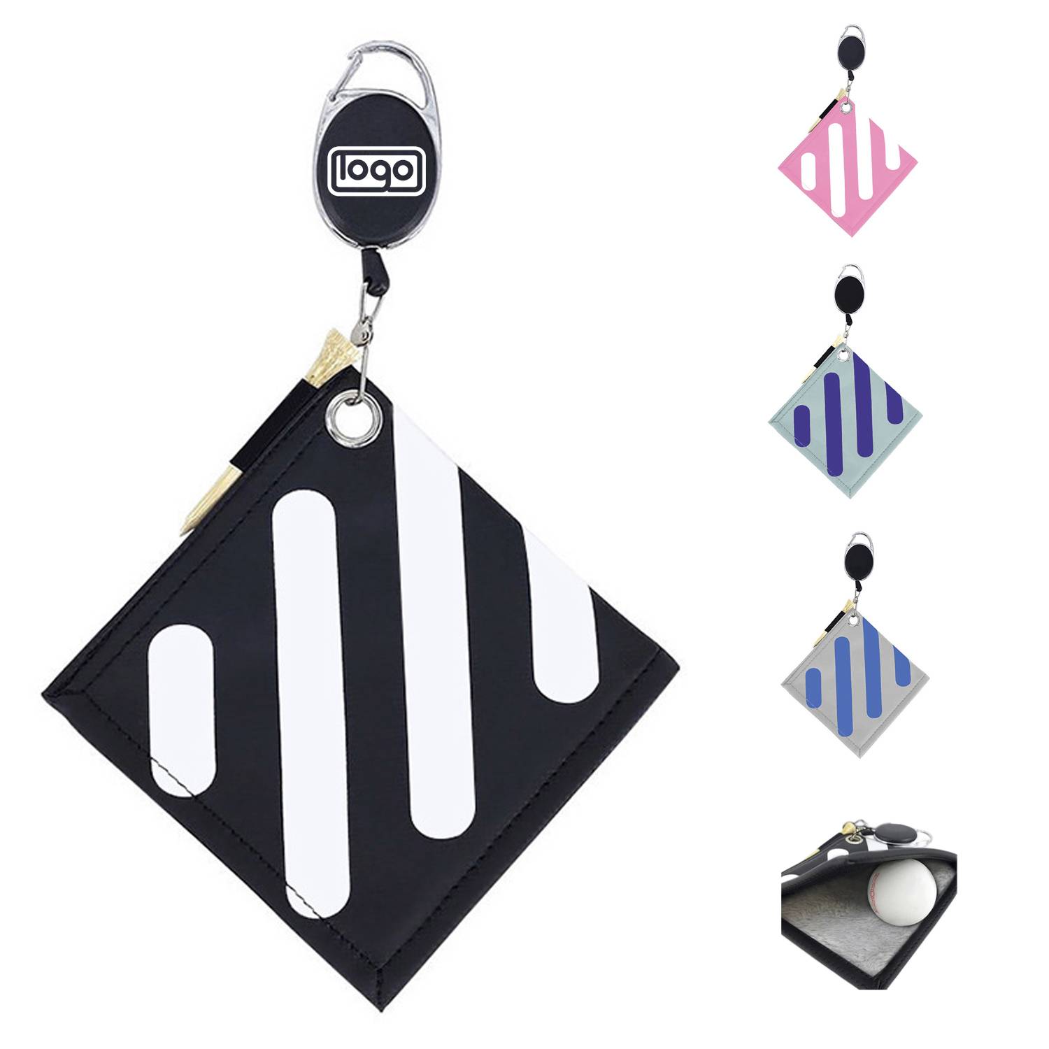 Golf Ball Cleaning Towel w/ Hanging Buckle 13