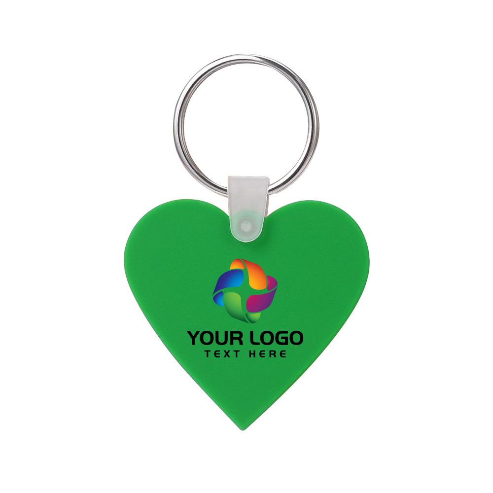 Custom Heart Shaped Silicone Key Tag 6