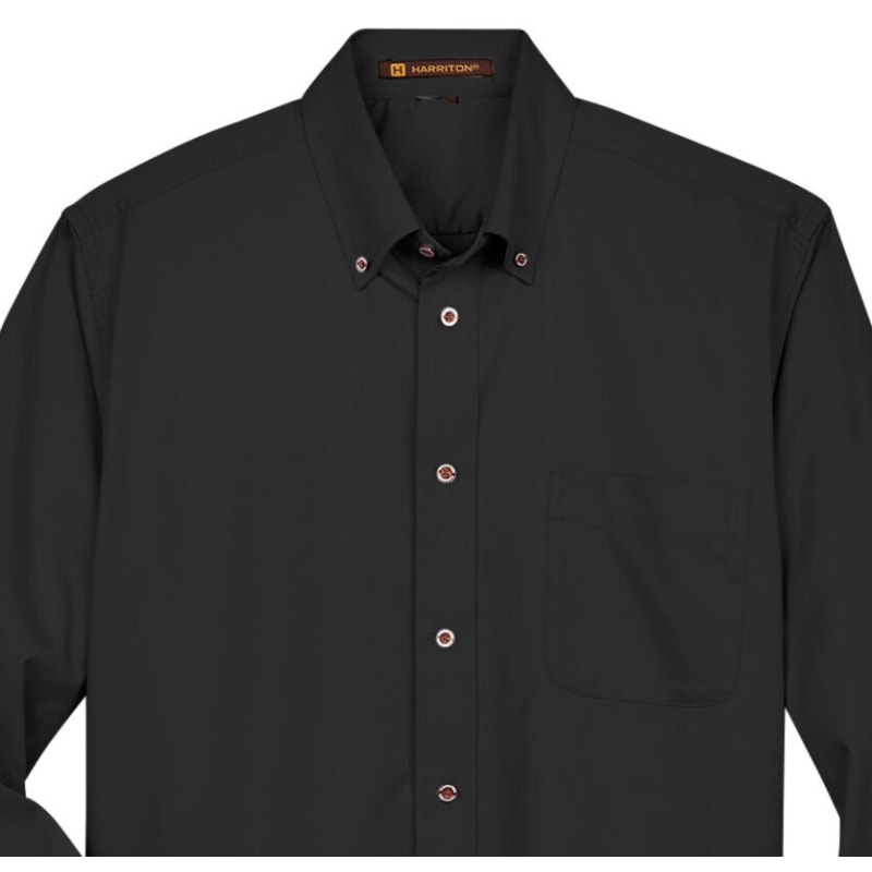 Harriton Men's Tall Easy Blend™ Long-Sleeve Twill Shirt With Stain-Release 4