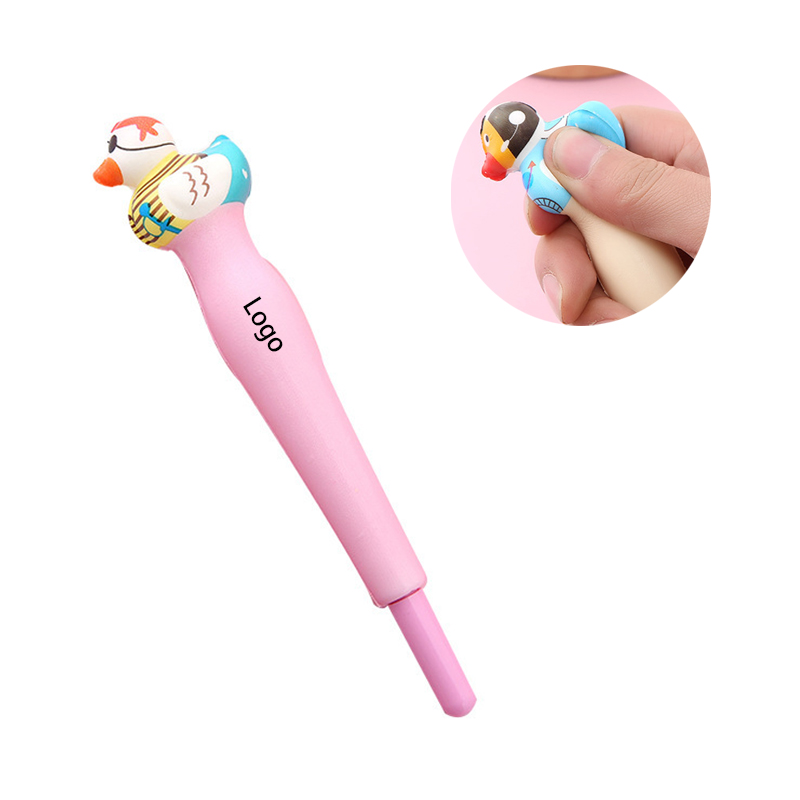 2 in 1 Squishy Duck Ball Pen and Squeeze Toy 8