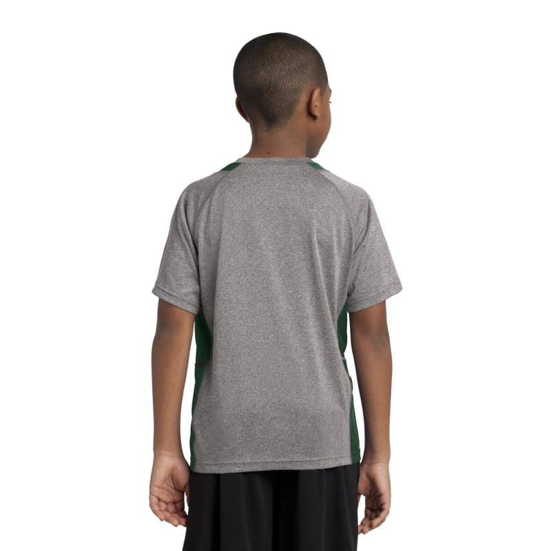 Sport-Tek Youth Heather Colorblock Contender Tee. 11
