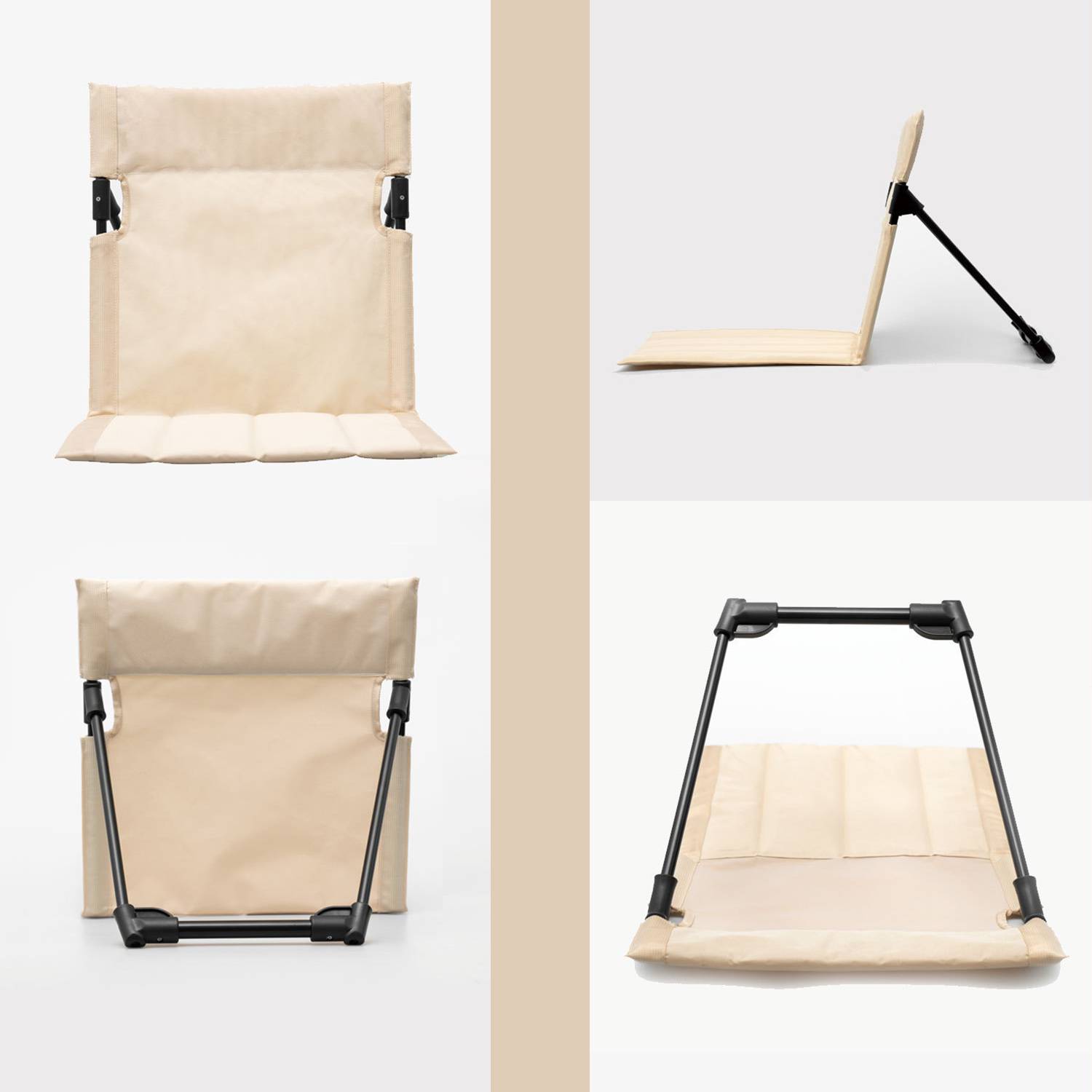Outdoor Beach Portable Lightweight Folding Legless Chair 3