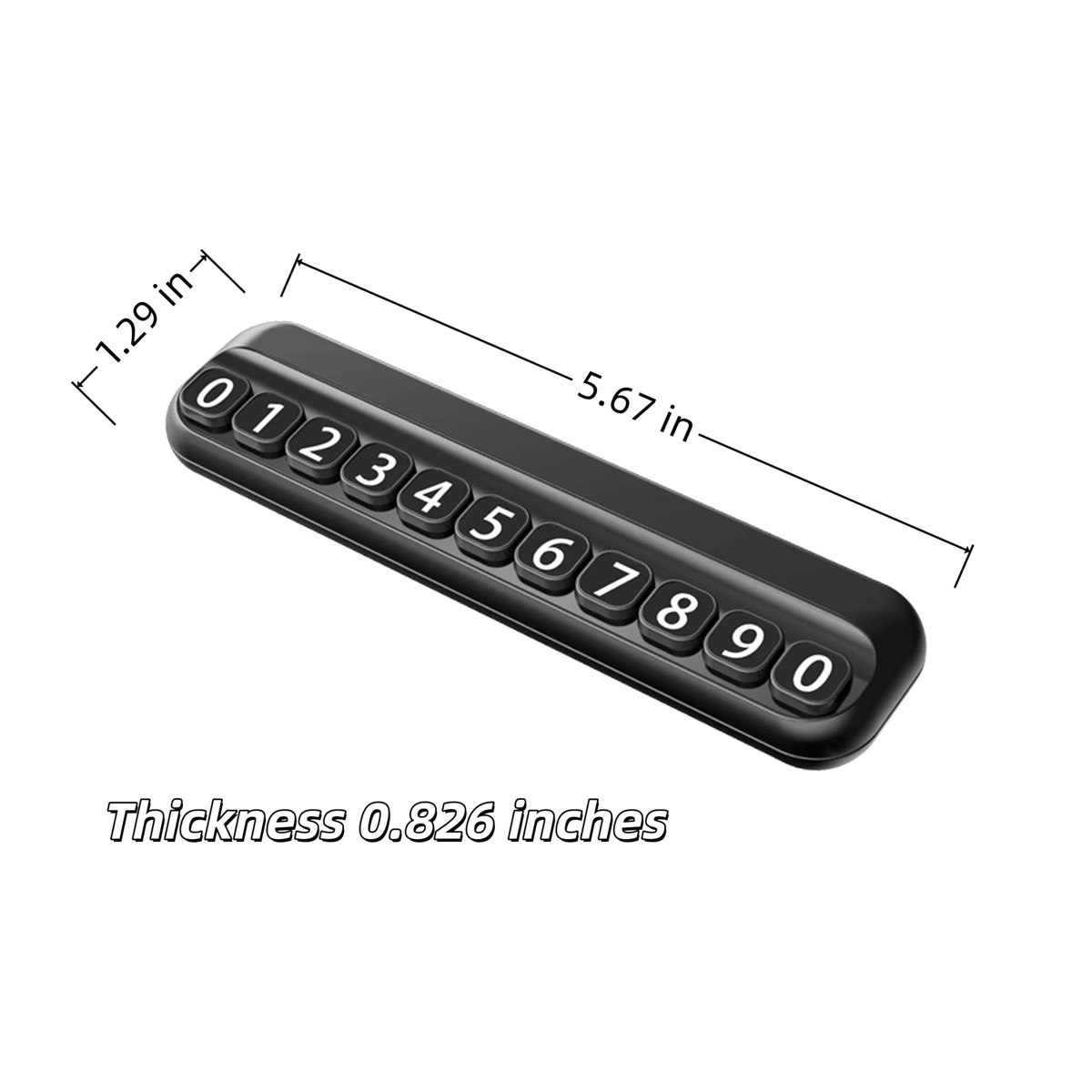 Vehicle-mounted ABS Phone Number Plate 3