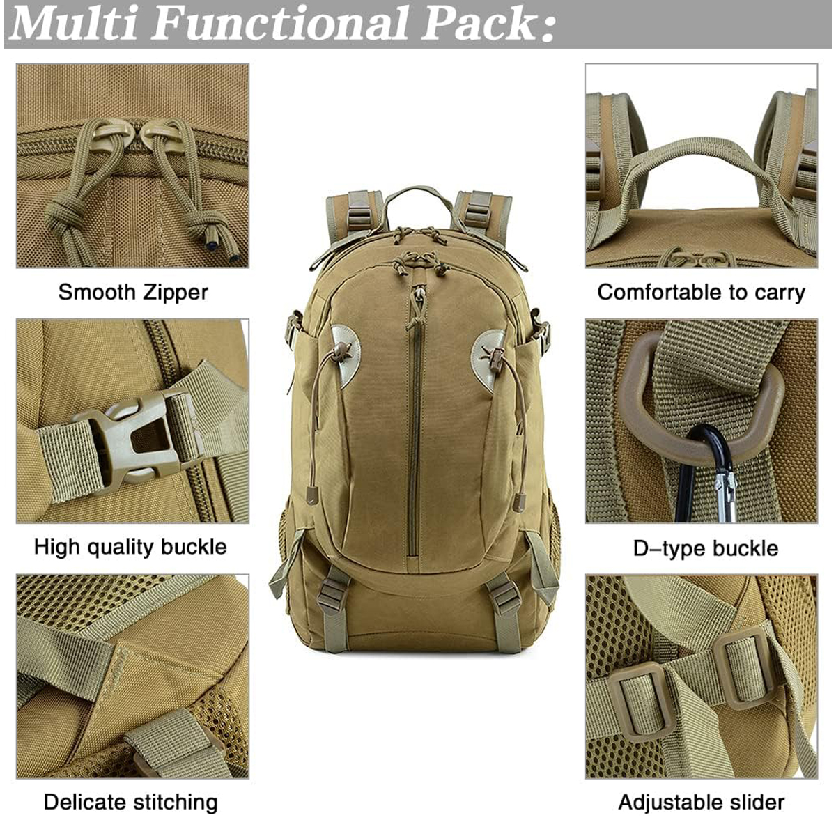 Tactical Motorcycle Backpack For Men Military 30L 2