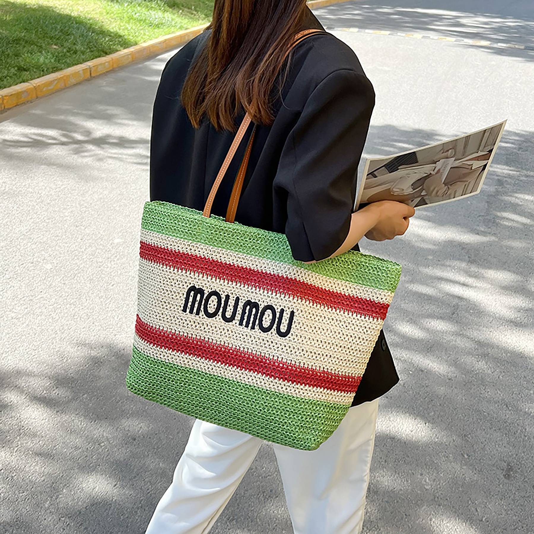Eco-friendly weave Lady Versatile Tote Bag 3