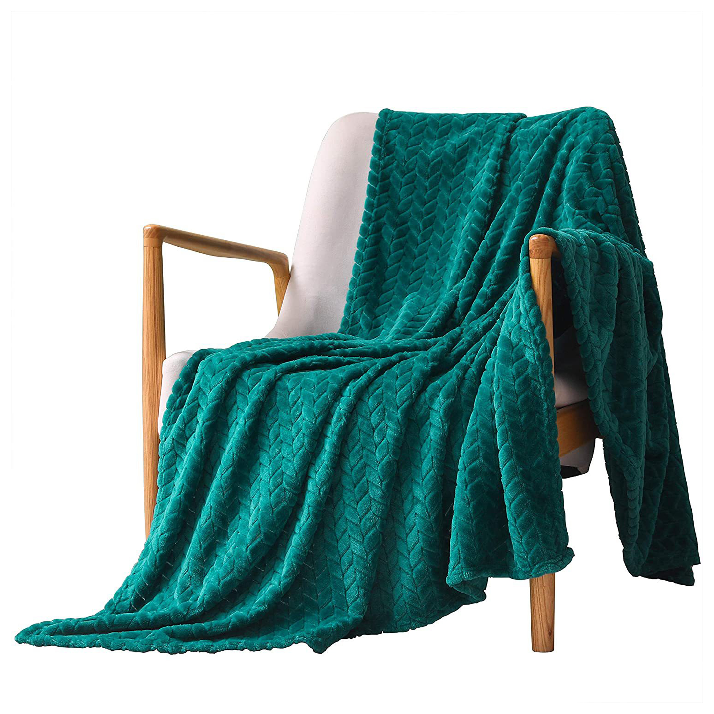 Polyester Simple Solid Color Sofa Blanket 5