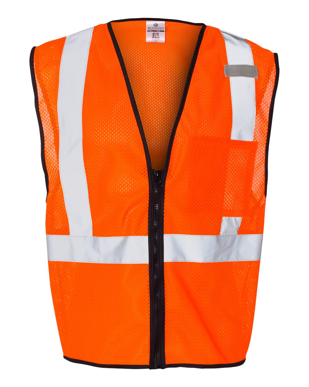 Unisex Single Pocket Zipper Mesh Class 2 Vest - 1519-1520 1