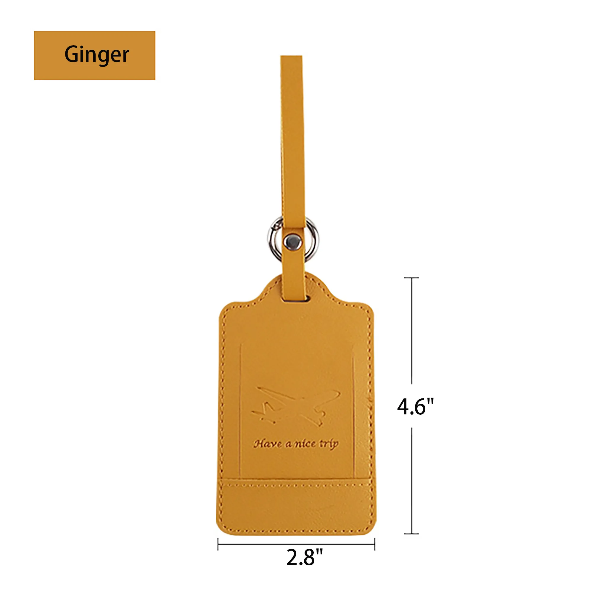 4.6"x2.8" Leather Luggage Spotter Tag 9