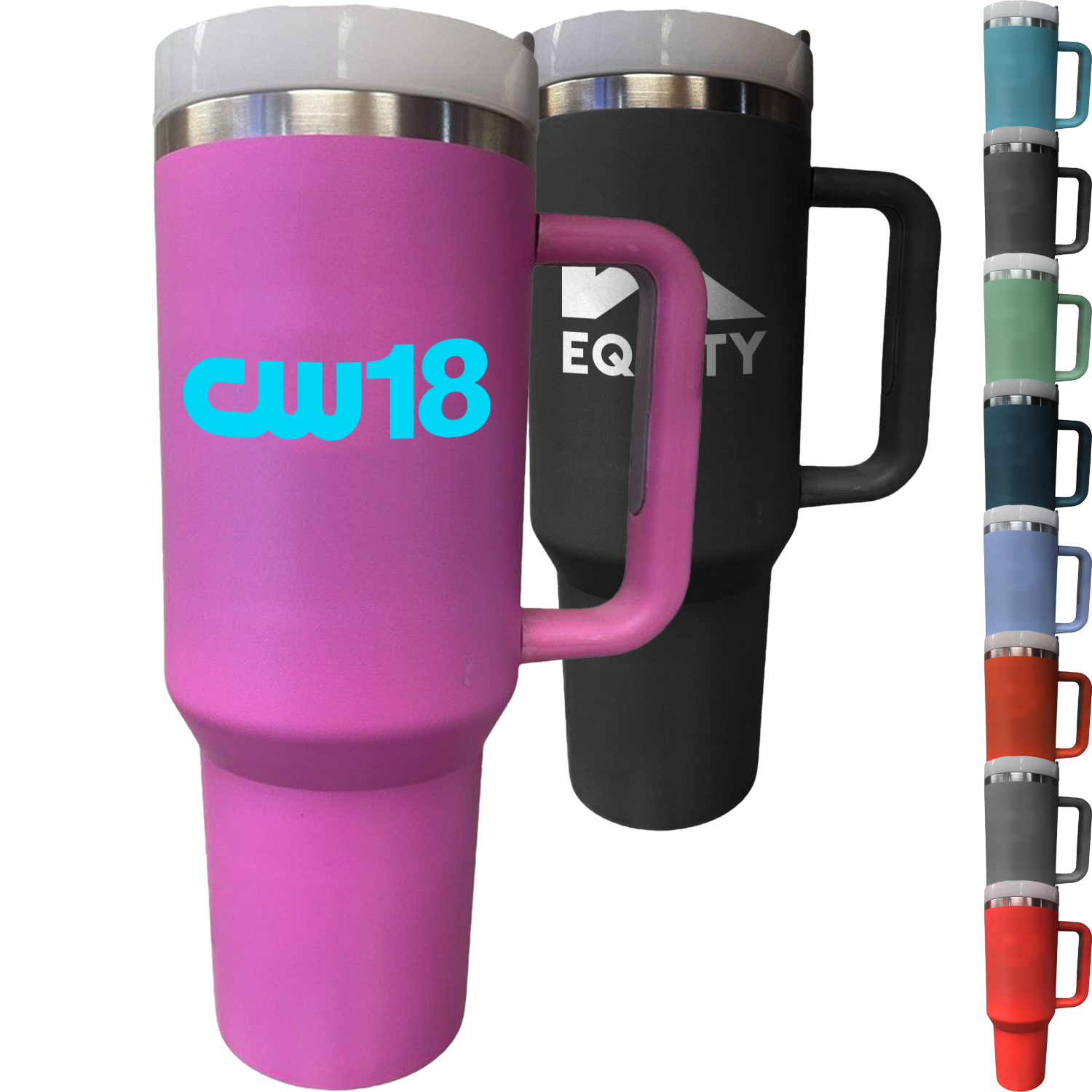 40 oz Vacuum Insulated Tumbler Copper Lined w/ Lid & Handle 2