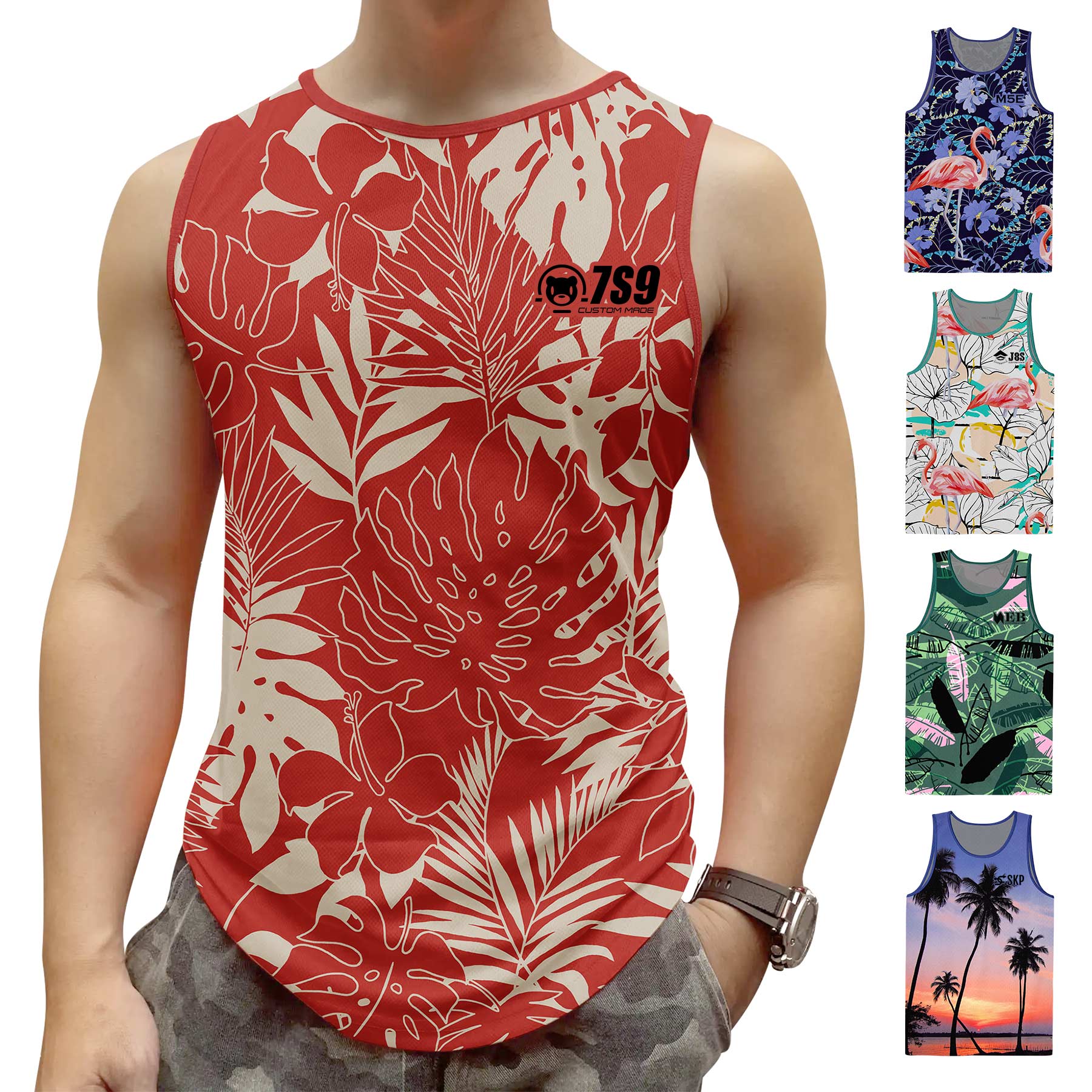 Summer Casual Novelty Sleeveless Top Tees Shirt 1