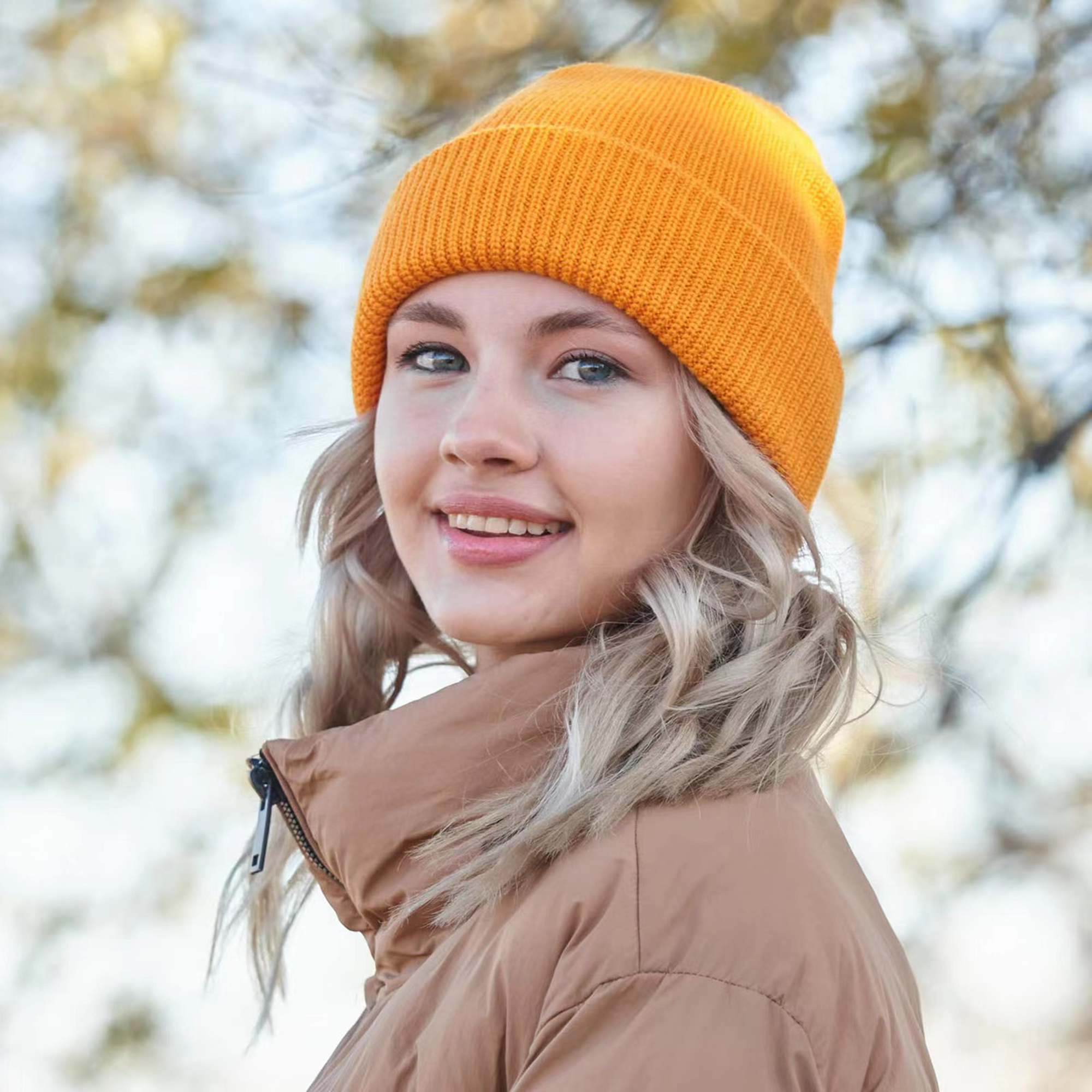 Striped Winter Beanie Hat 2