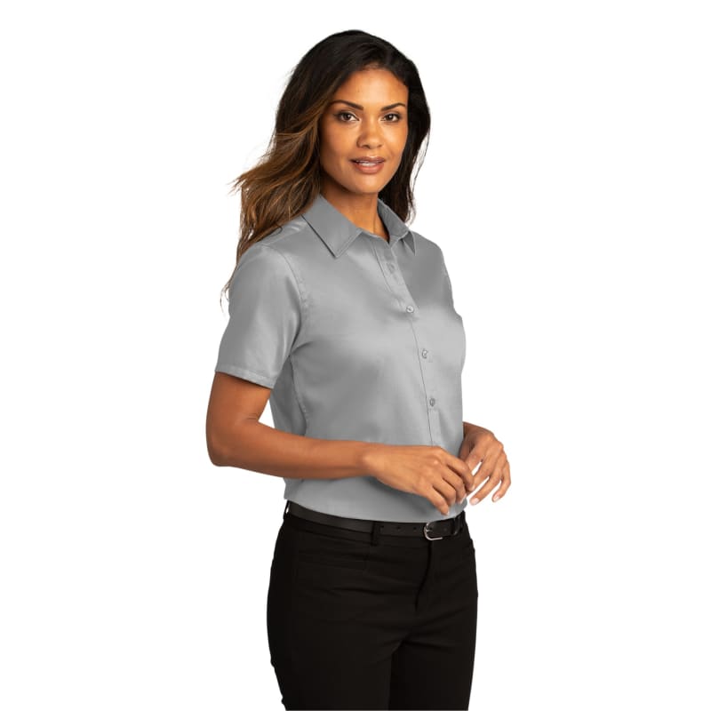 Port Authority Ladies Short Sleeve SuperPro React Twill Shirt. 38