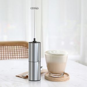 Silver Cylinder Electric Coffee Mixer And Egg Whisk 11