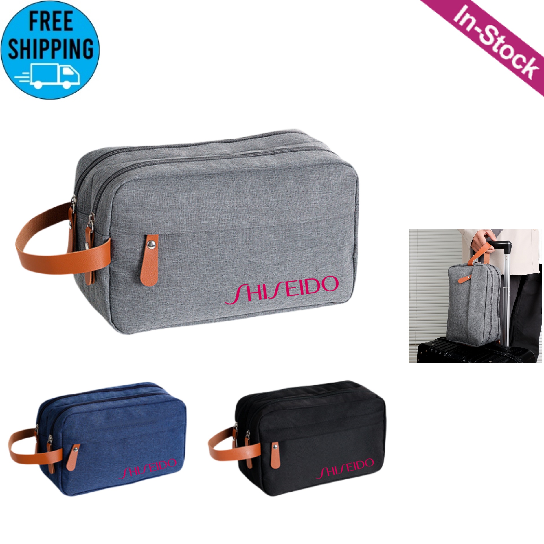 Waterproof Travel Toiletry Bag with Hanging Hook 3