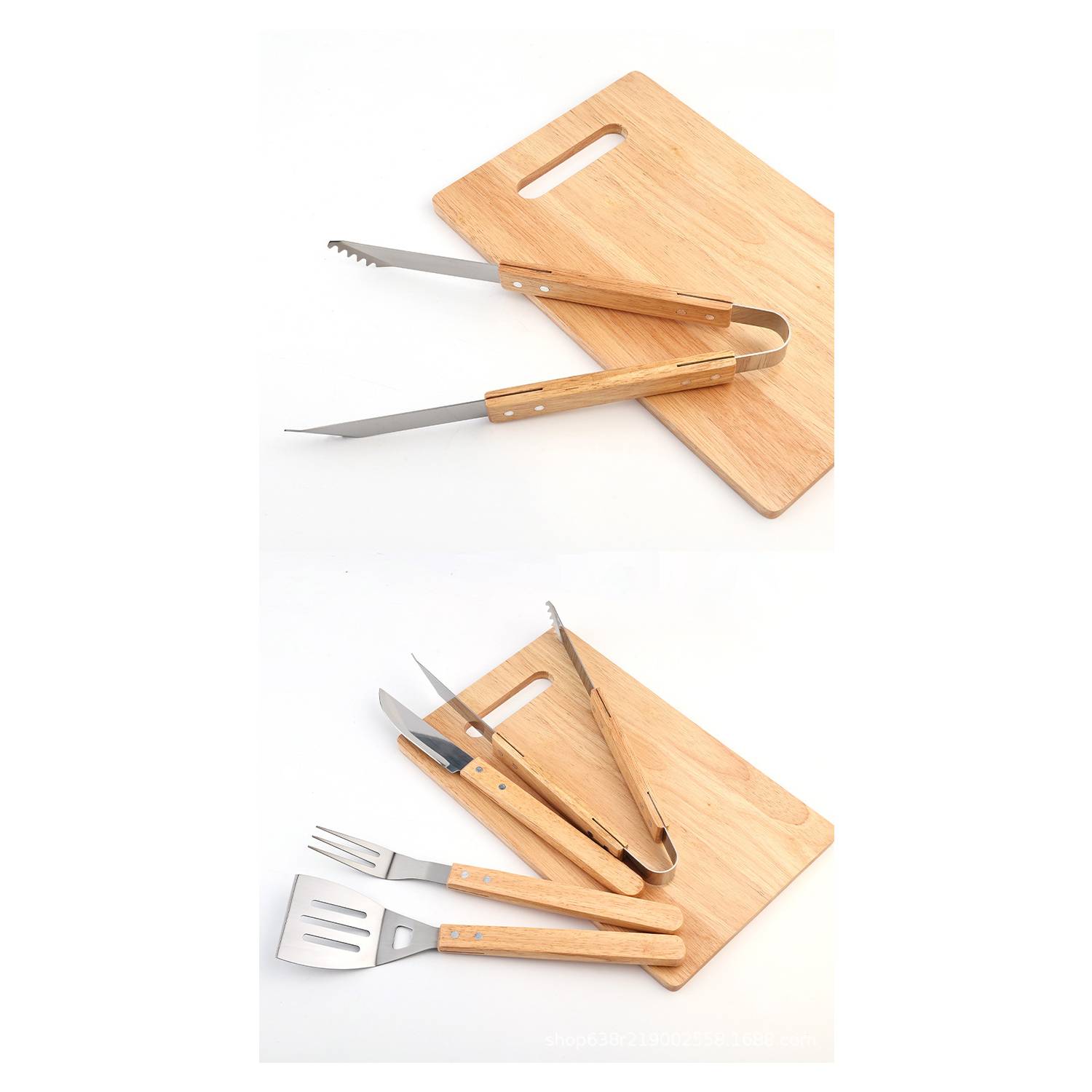 5PCS Stainless Steel BBQ Tool Set w/ Carrying Case 9