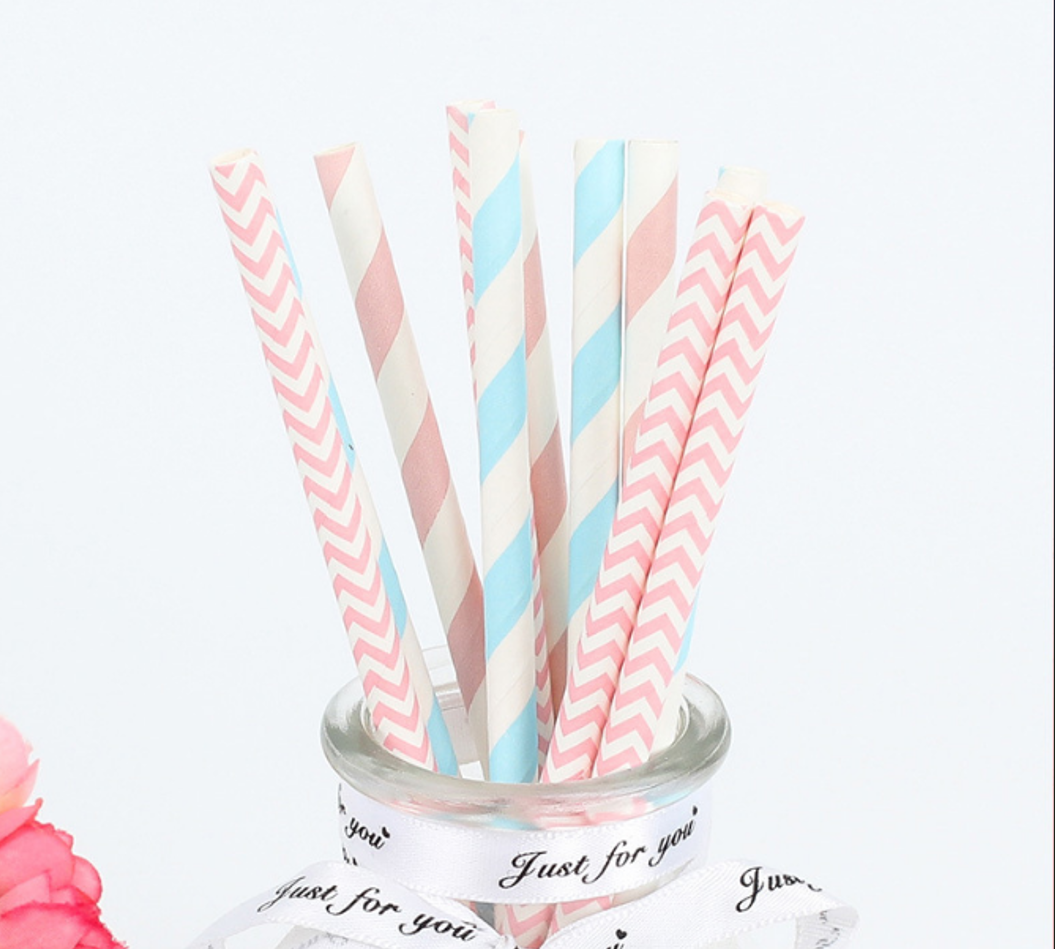 Advertising Promotion Custom Disposable Paper Degradable Straws 1
