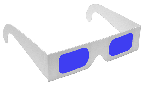 Decoder - Secret Reveal Glasses - White Frame - Blue Lenses - Stock 5