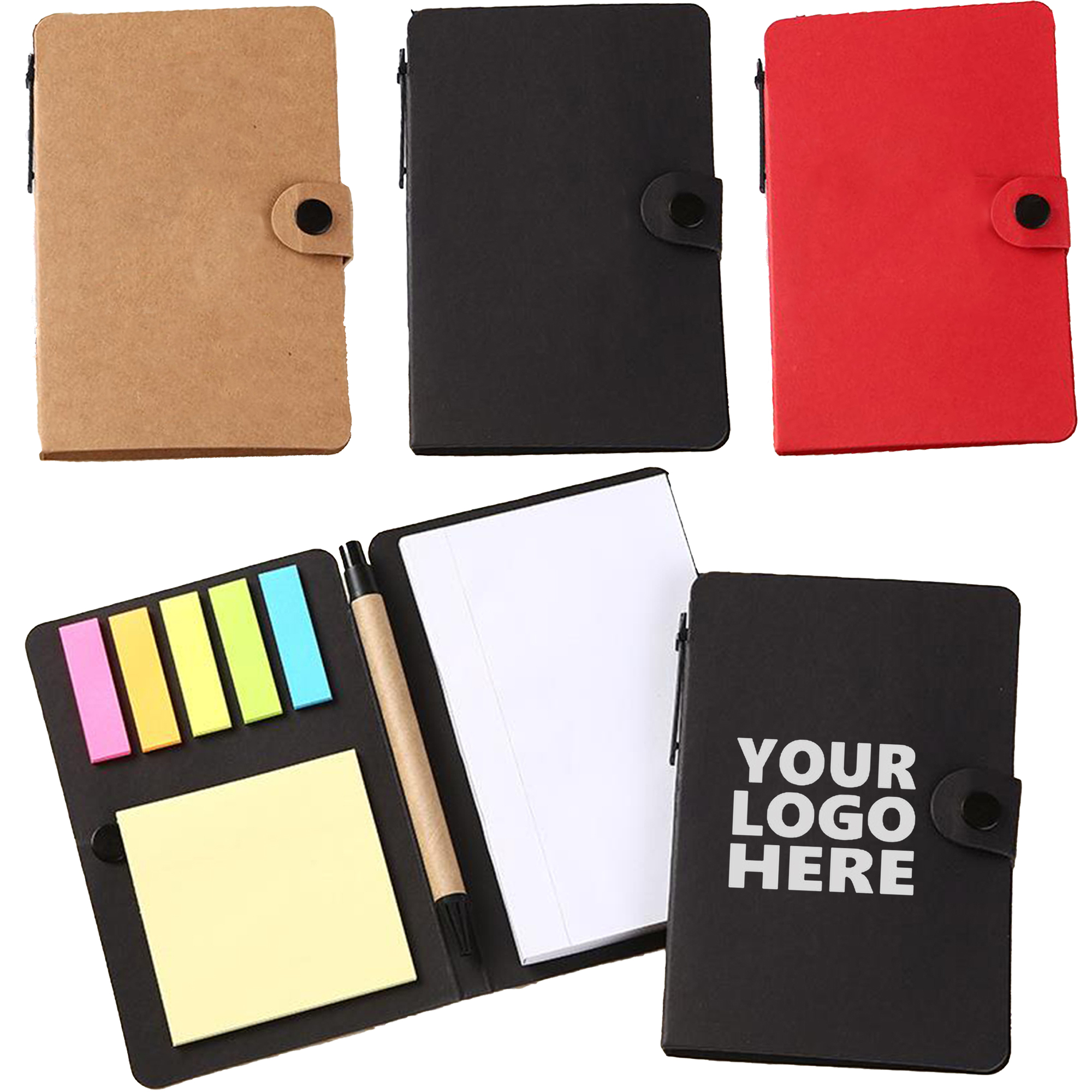 Sticky Notes Business Notebook with Pen 1