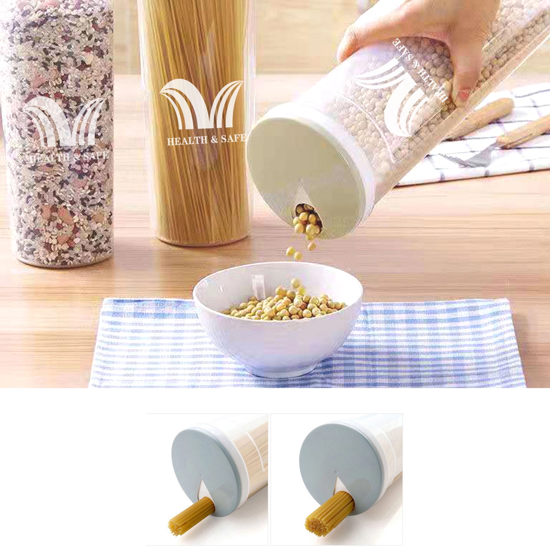 Spaghetti Crisper Grain Food Storage Box 5