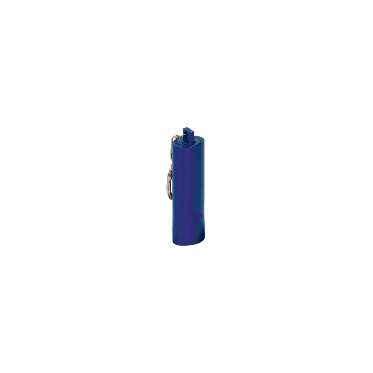 2 3/8" Blue 3-LED Flashlight with Keychain 3