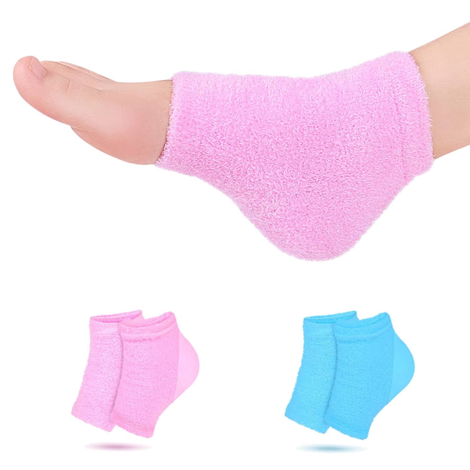 Comfortable Soft Moisturizing Fuzzy Sleep Gel Heel Sock 4