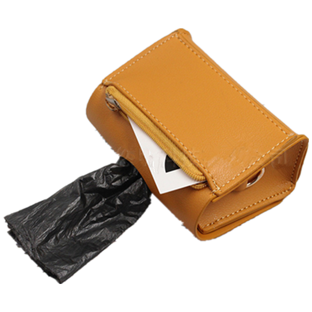 Leather Dog Poop Waste Bag Dispenser 4