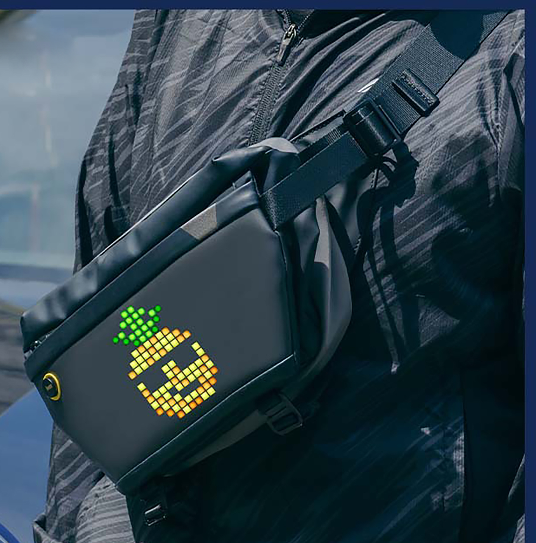 LED Display Waterproof Travel/Cycling Crossbody Bag 9