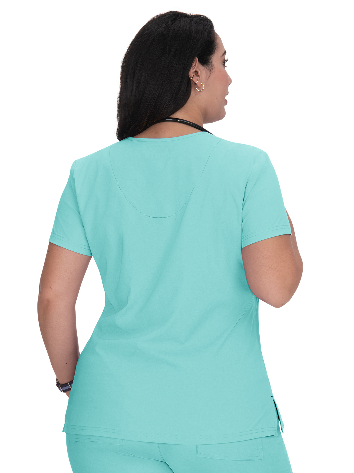 koi - Basics - Women's Four-Pocket Stretch V-Neck Becca Top 3