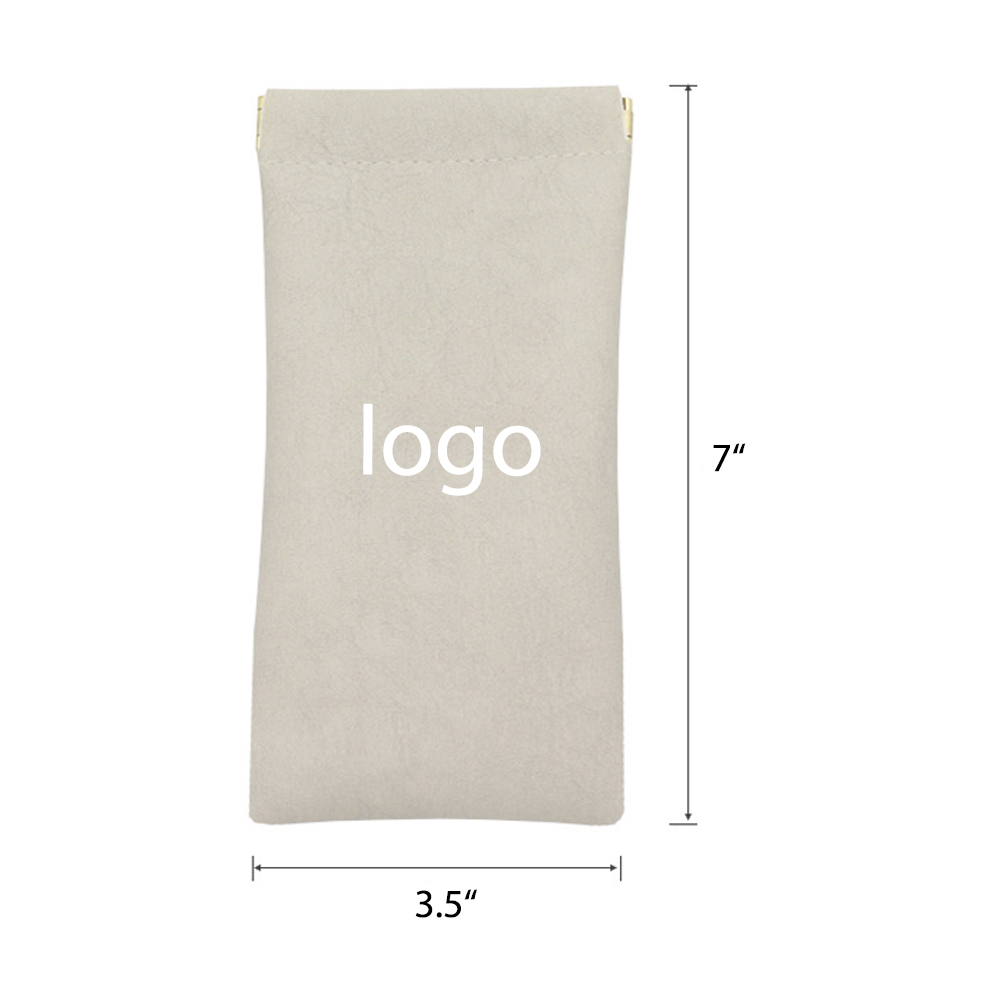 An easy-to-carry, convenient and automatically closing pure-color minimalist leather eyeglass case 4