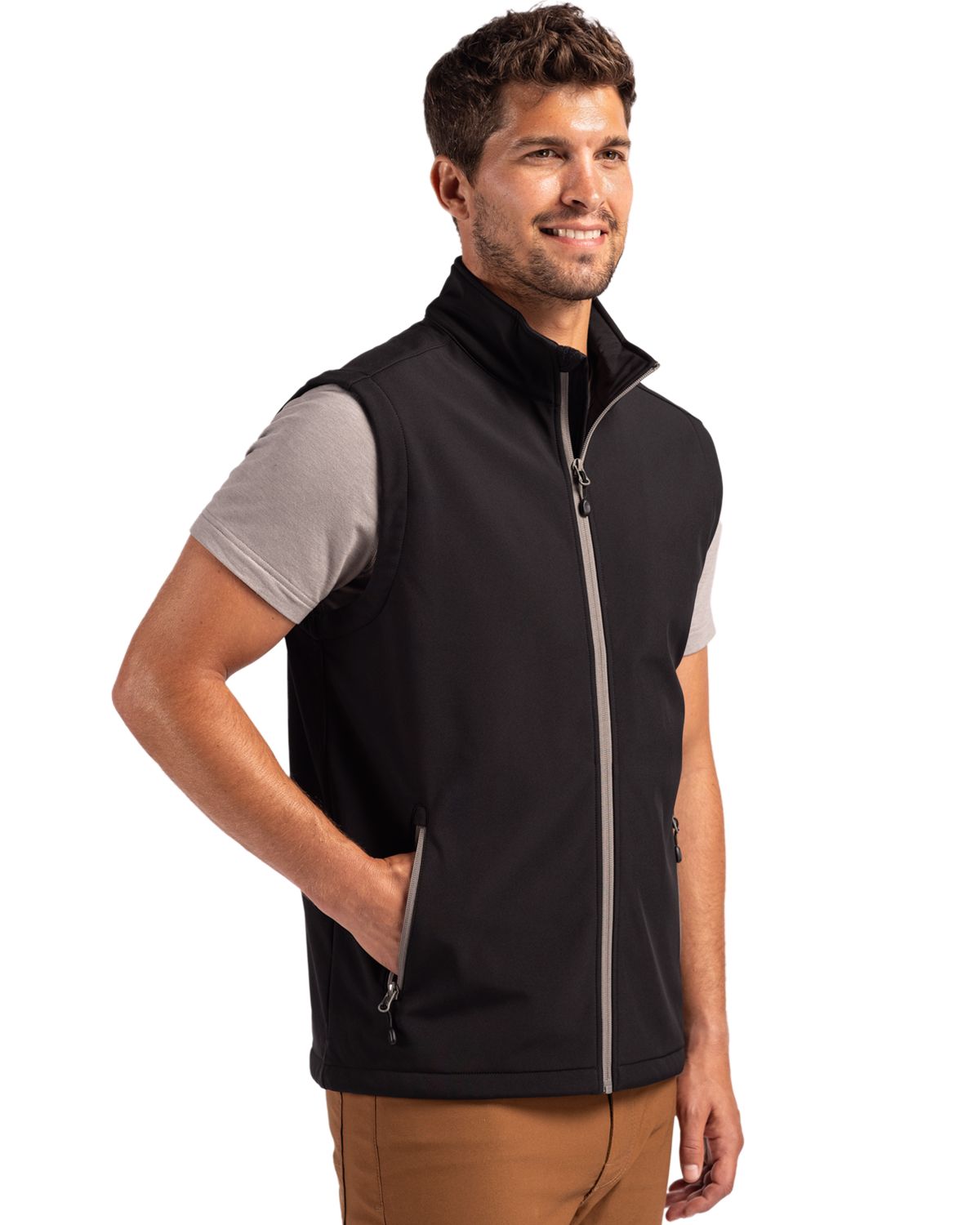 Tempo Stretch Full Zip Mens Softshell Vest