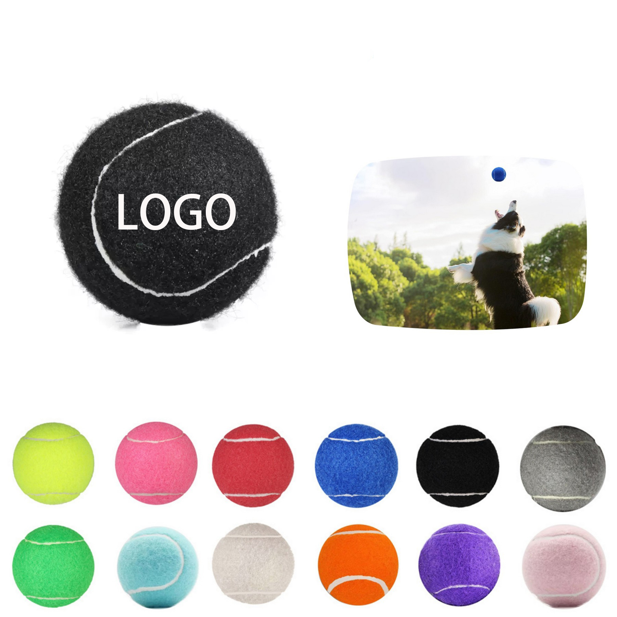 Custom Durable Pet Tennis Ball Dog Toy MOQ 10pcs 1