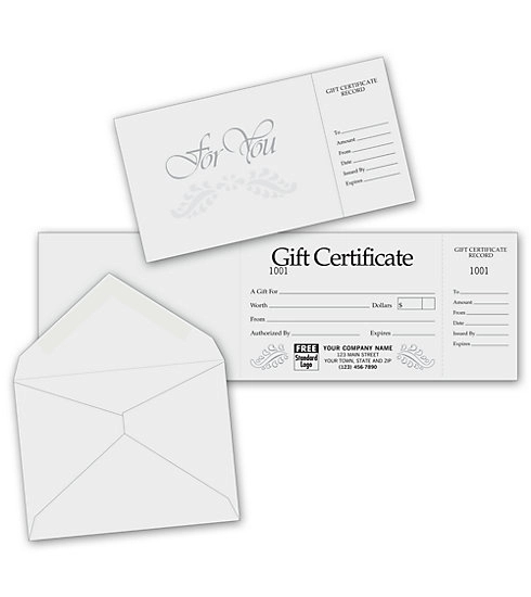 Gift Certificates - Gray Foil Embossed 2