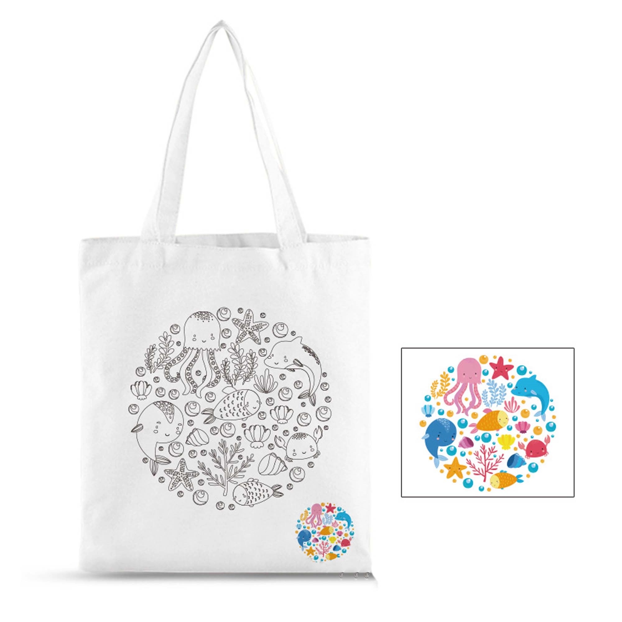 Color Me Canvas Tote Bag, custom tote bag with logo imprint 3