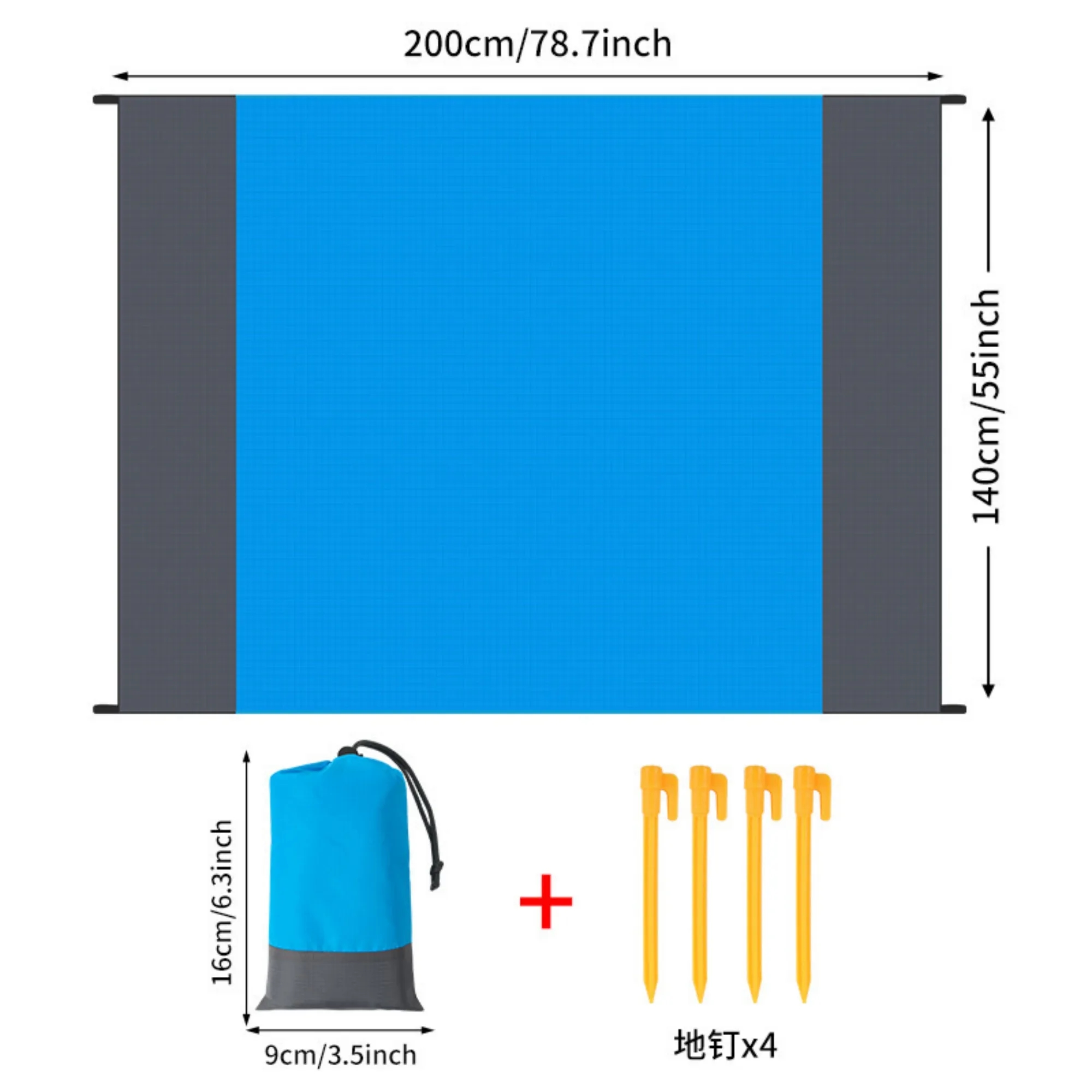Waterproof Sandproof Foldable Beach Blanket Mat 8