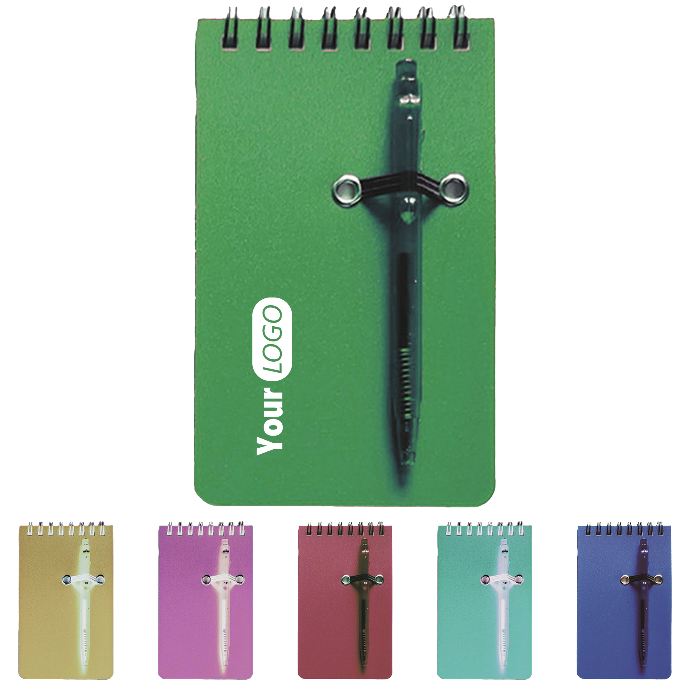 Paper Compact Spiral Notebook With Pen 1