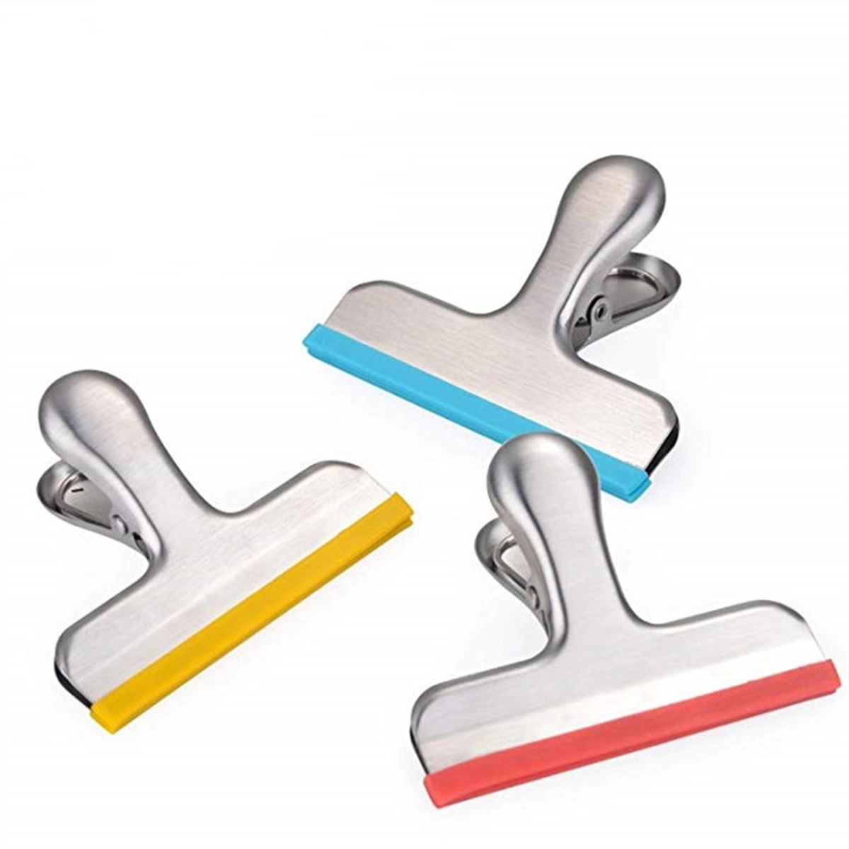 Stainless Steel Chip Bag Clips Covered With Silicone 2