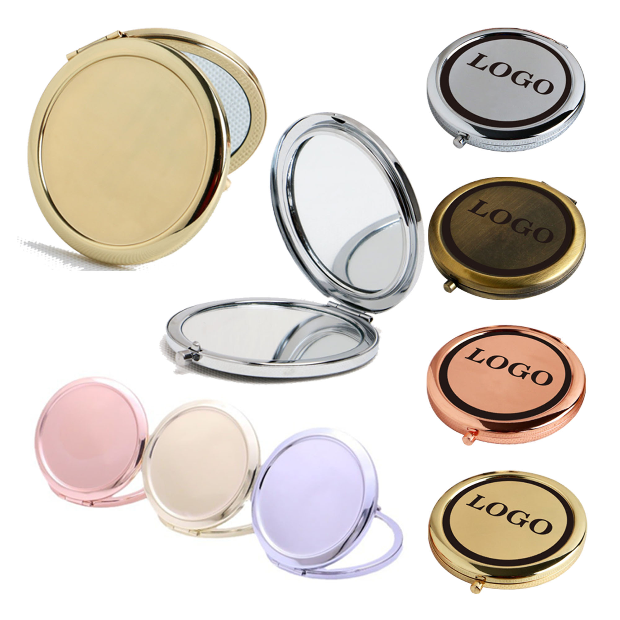 Handheld Foldable Double-Sided Makeup Mirror 2