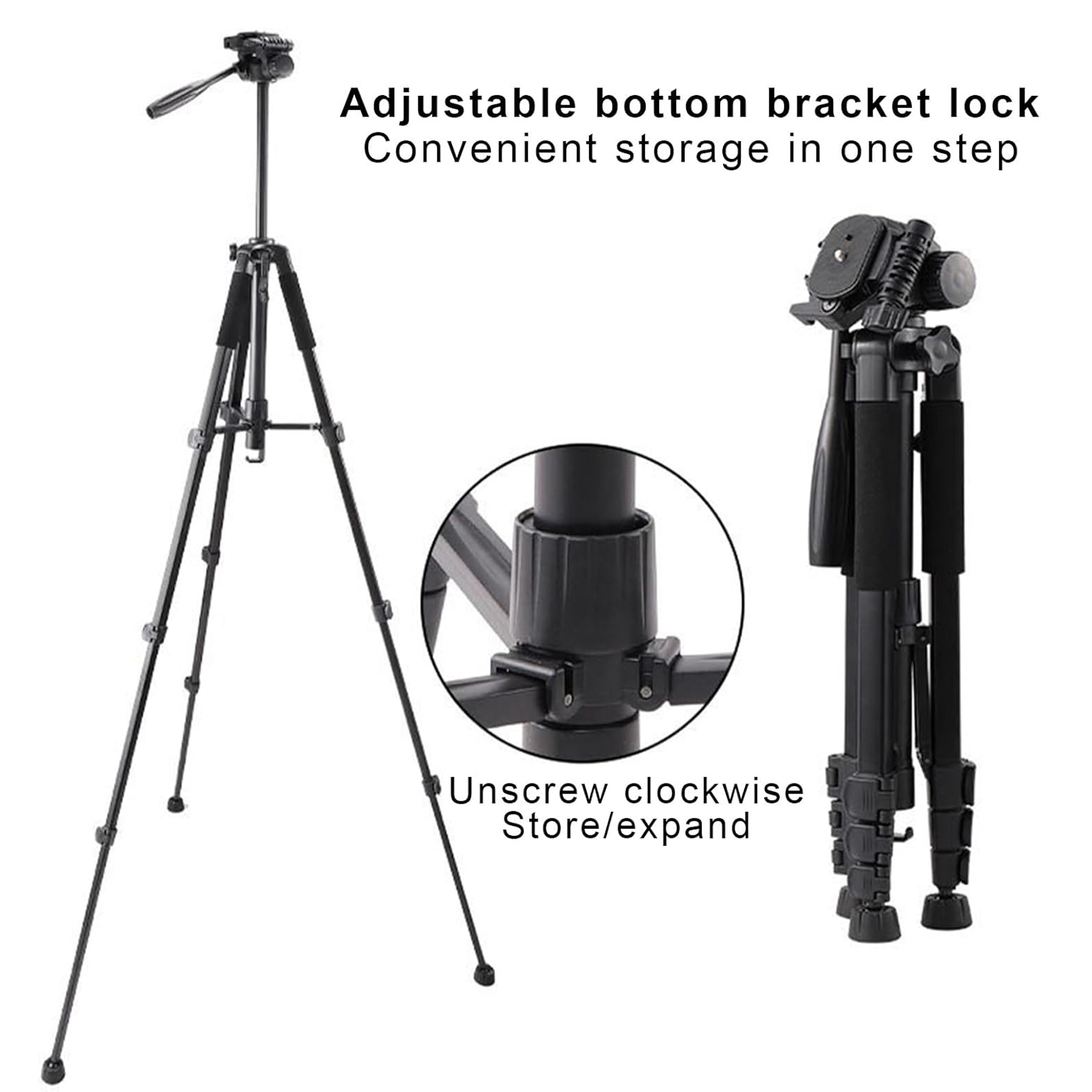 Portable Aluminum Travel Camera Tripod Stand 2