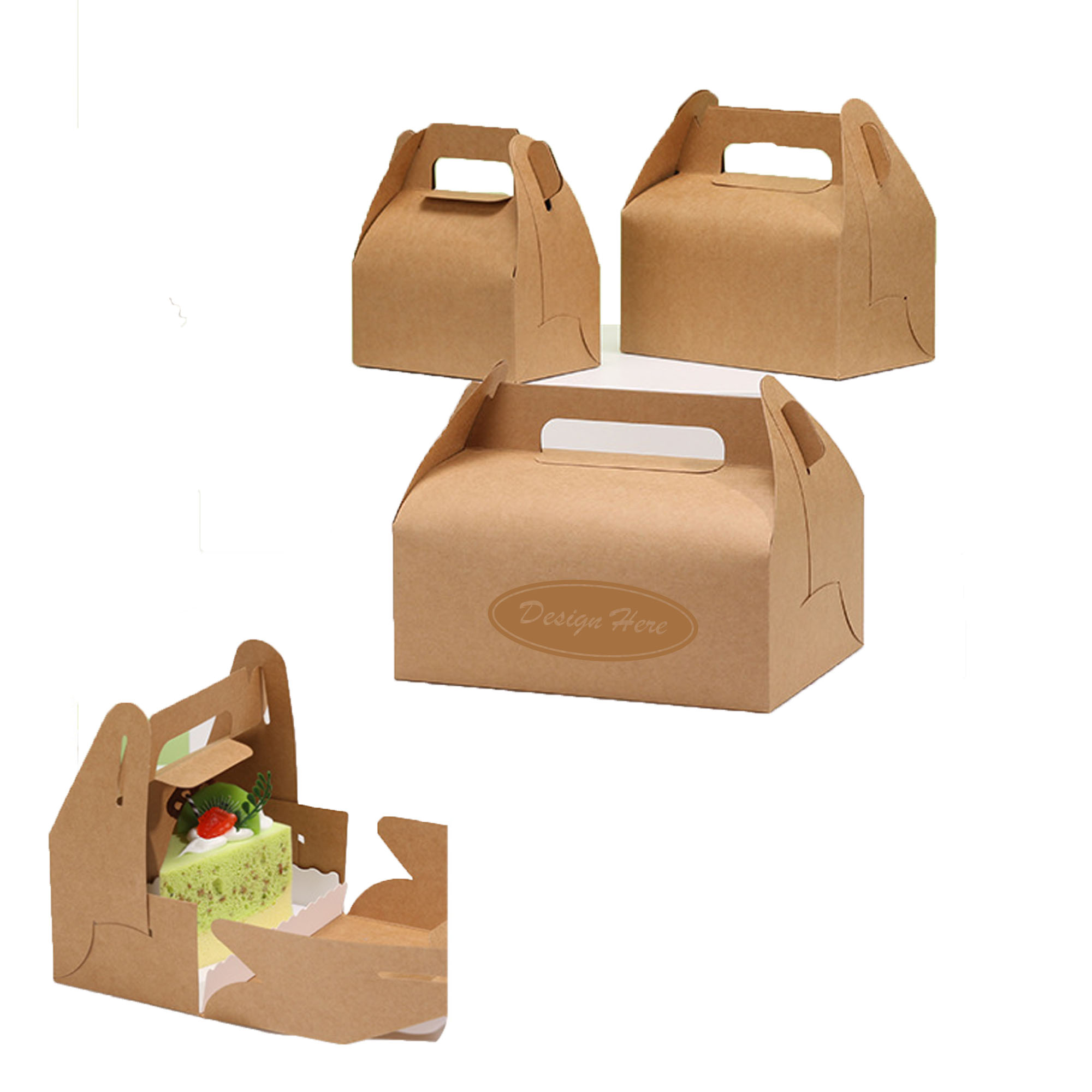 Custom Kraft Paper Bakery Cake Box for Secure Packaging 4