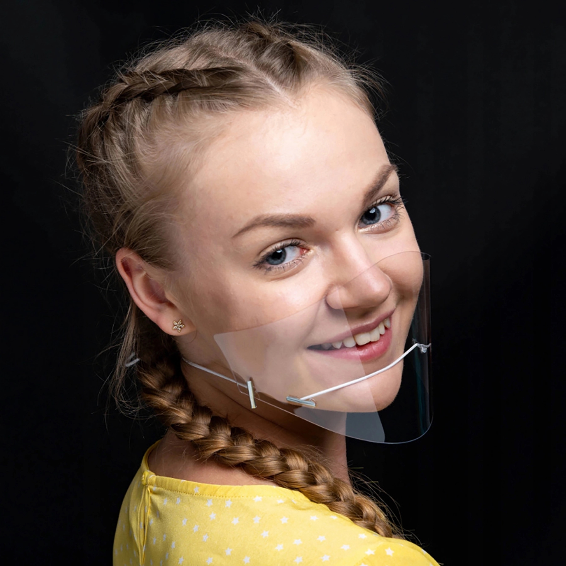 Transparent Open Face Mouth Shields for Food Services 1