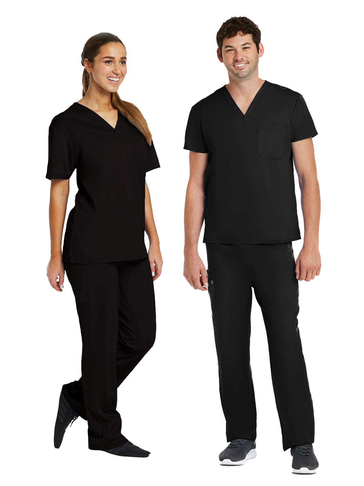 Maevn - Matrix - Unisex One-Pocket V-Neck and Two-Pocket Drawstring Cargo Scrub Set 2