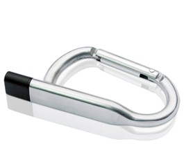 Carabiner Metal USB Flash Drive, 128MB 1