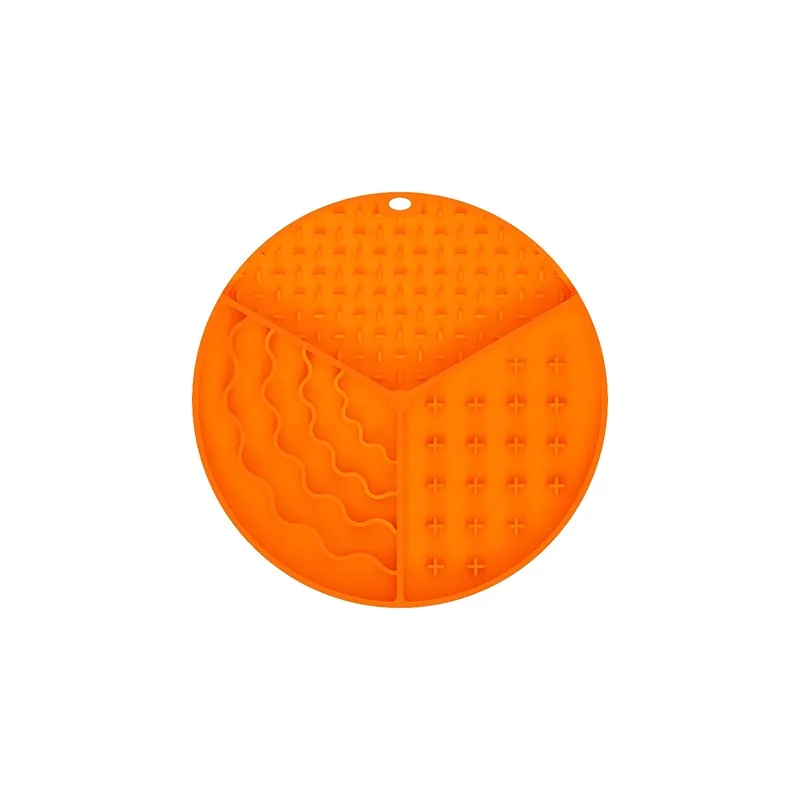 3 Compartments Round Silicone Slow Pet Feeder 3