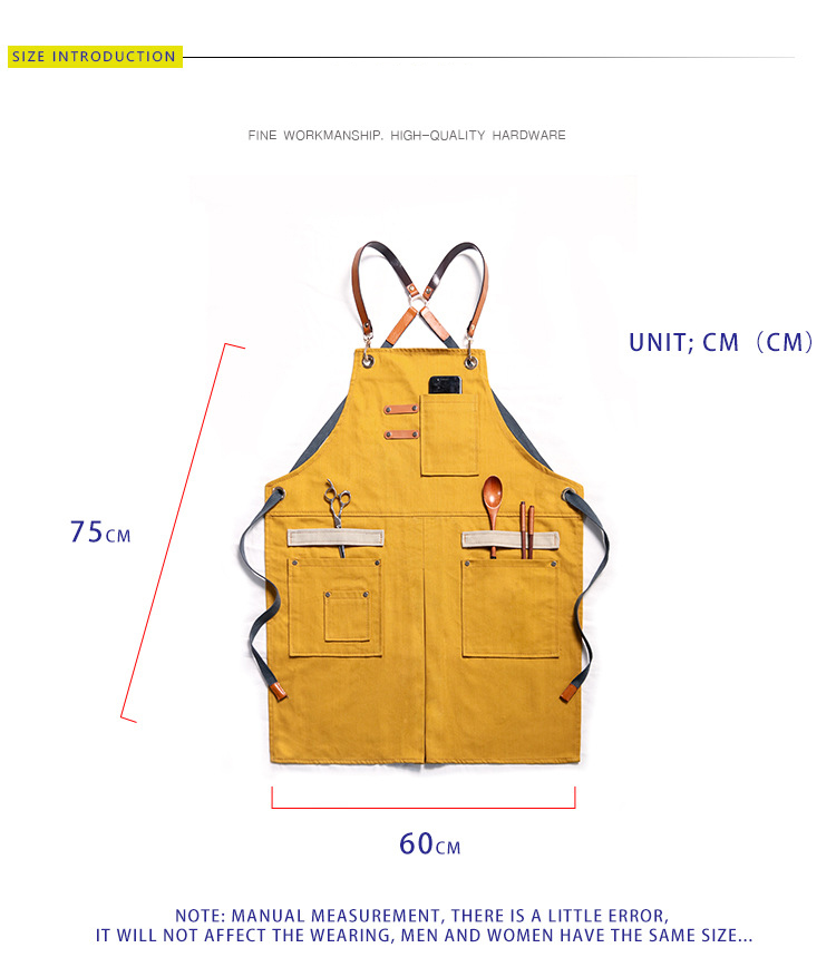Chef Customized Sleeveless Adjustable Unisex Strap Aprons/ Large Pockets 14