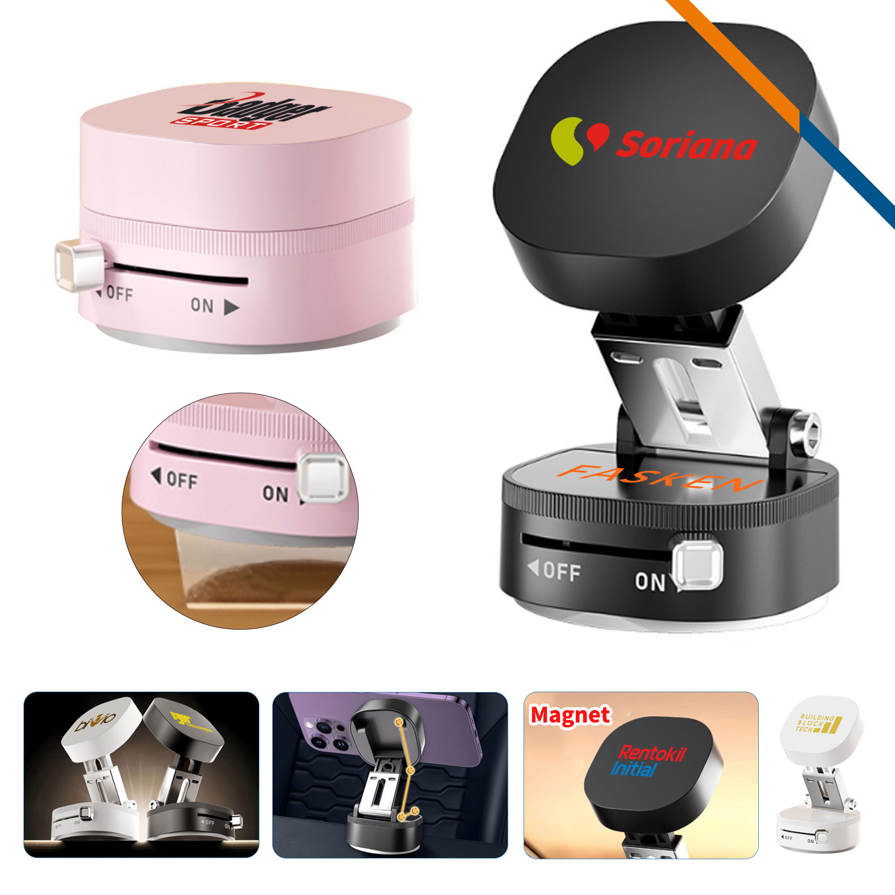 Magh Foldable Vacuum Suction Magnetic Phone Holder 2