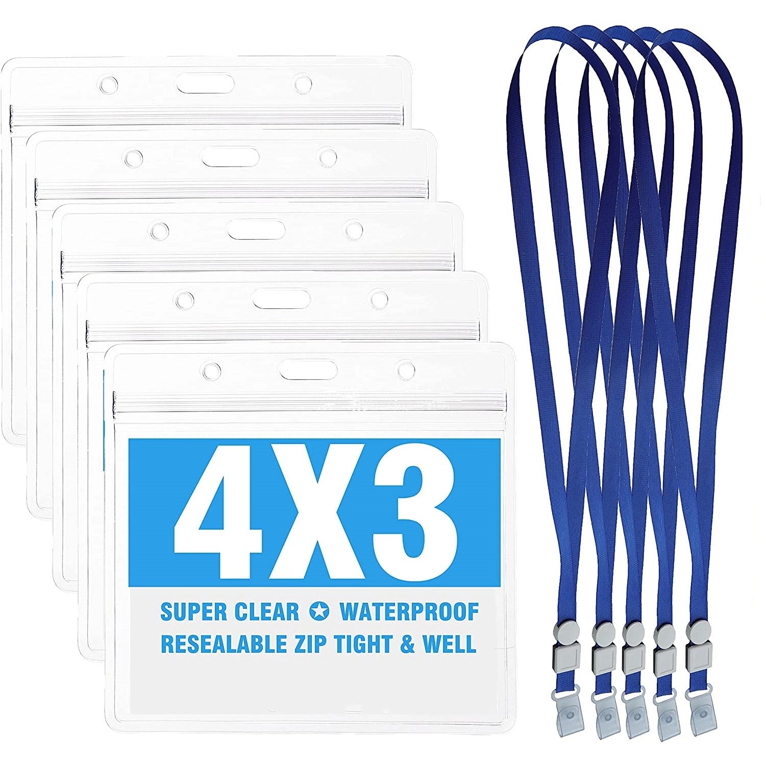 4 X 3 Inch Waterproof Card Holder with Lanyard 3