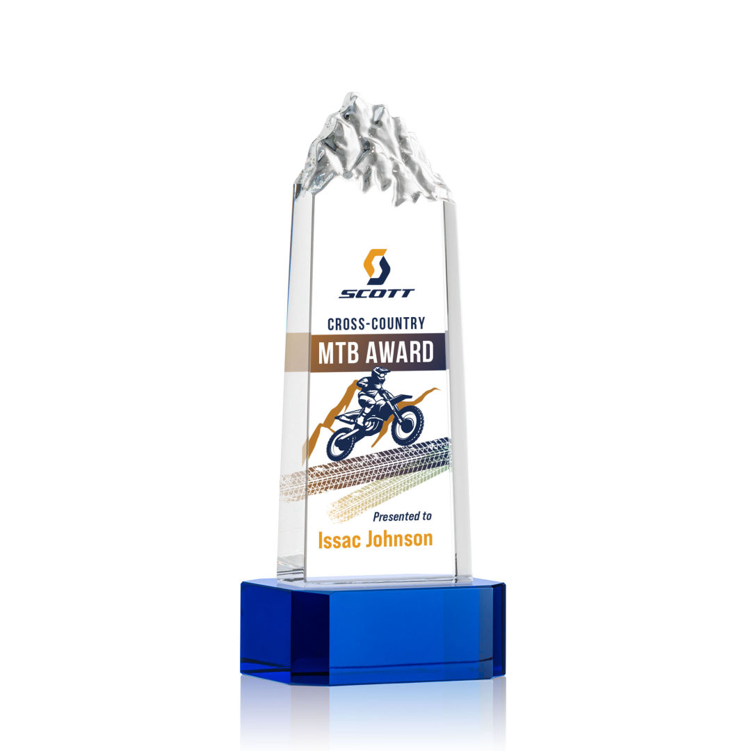 Himalayas VividPrint™ Award on Base - Blue 8
