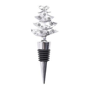 Elegant Silver Christmas Tree Wine Stopper Cork 8