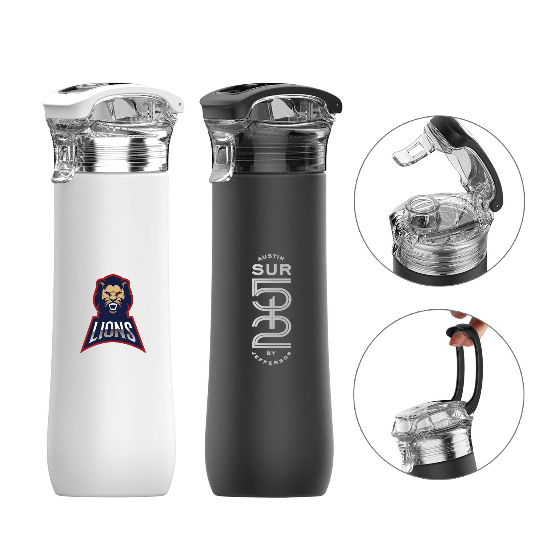23 oz. Double Wall Stainless Steel vacuum Insulated water Bottle/Mug, custom water bottle with logo imprint 3